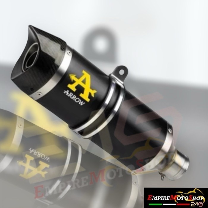 Knalpot Arrow Thunder Series Silencer Only Carbon Titanium Black 54Mm