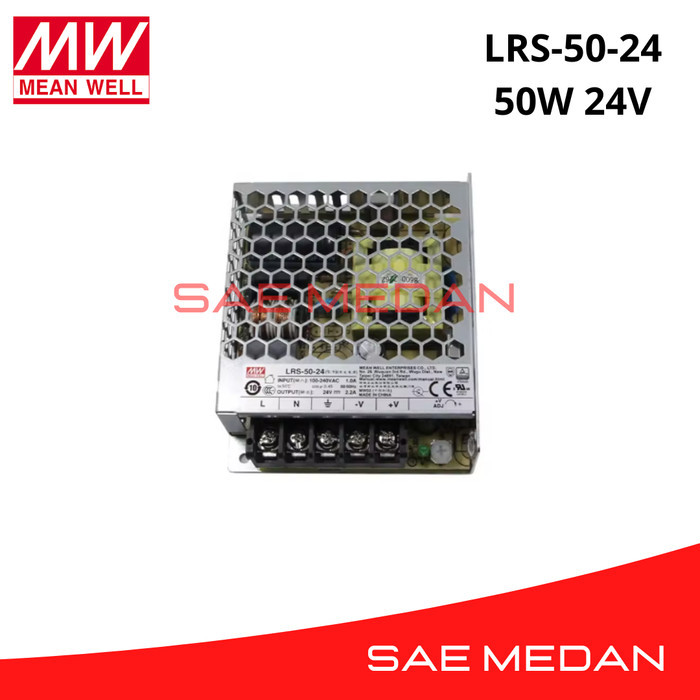 TERMURAH - Power Supply LRS-50-24 LRS 50 24 Meanwell 50W 24V