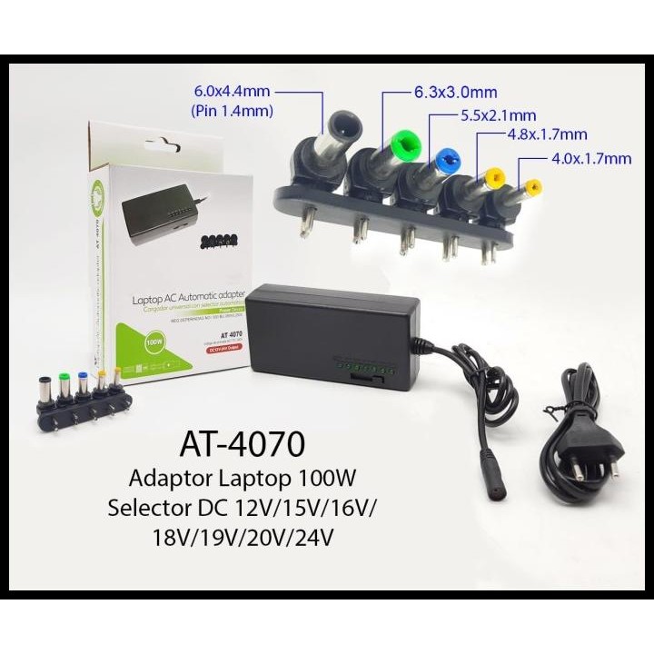 Adaptor Laptop Universal 100W - Adaptor Laptop Ac Dc 100 W At-4070