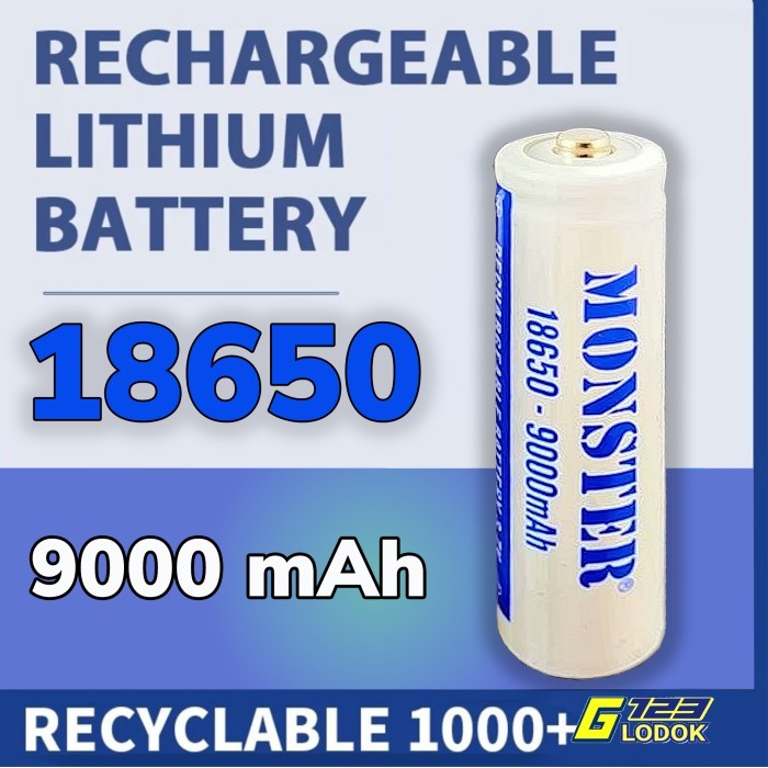 BERGARANSI BATERAI 18650 BATRE ISI ULANG BATTERY CAS SENTER LASER KIPAS ANGIN KODE 1207