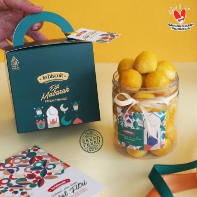 

Limited!, Le Biscuit Parcel Hampers Lebaran Idul Fitri - 3 Jar Kue Kering