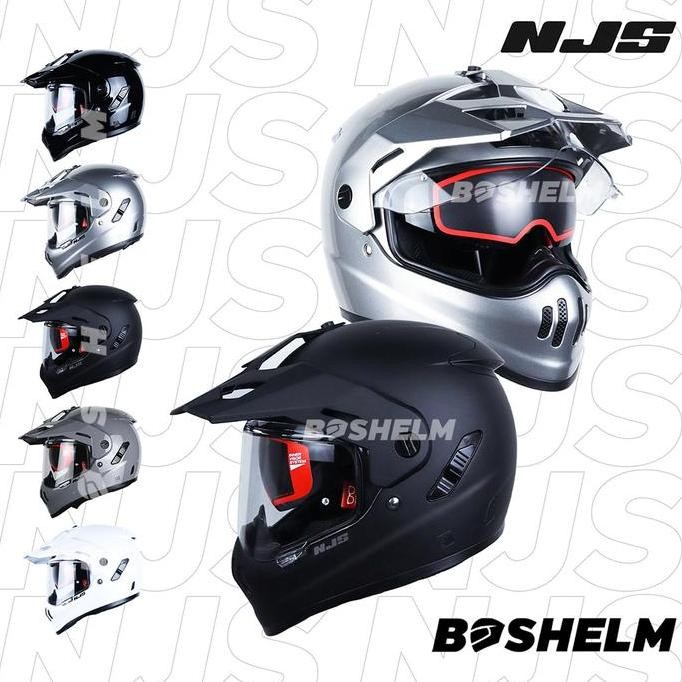Helm NJS S CROSS Solid Helm Full Face SNI