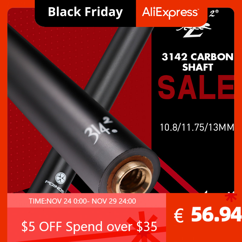 ZOKUES 3142 POINOS Carbon Maple Single Shaft Pool Cue Billiard  Stick Shaft 10.8/11.75/13mm Tip Uni-