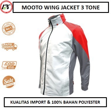 MOOTO Wing Jacket 3 Tone (White/Red/Grey)