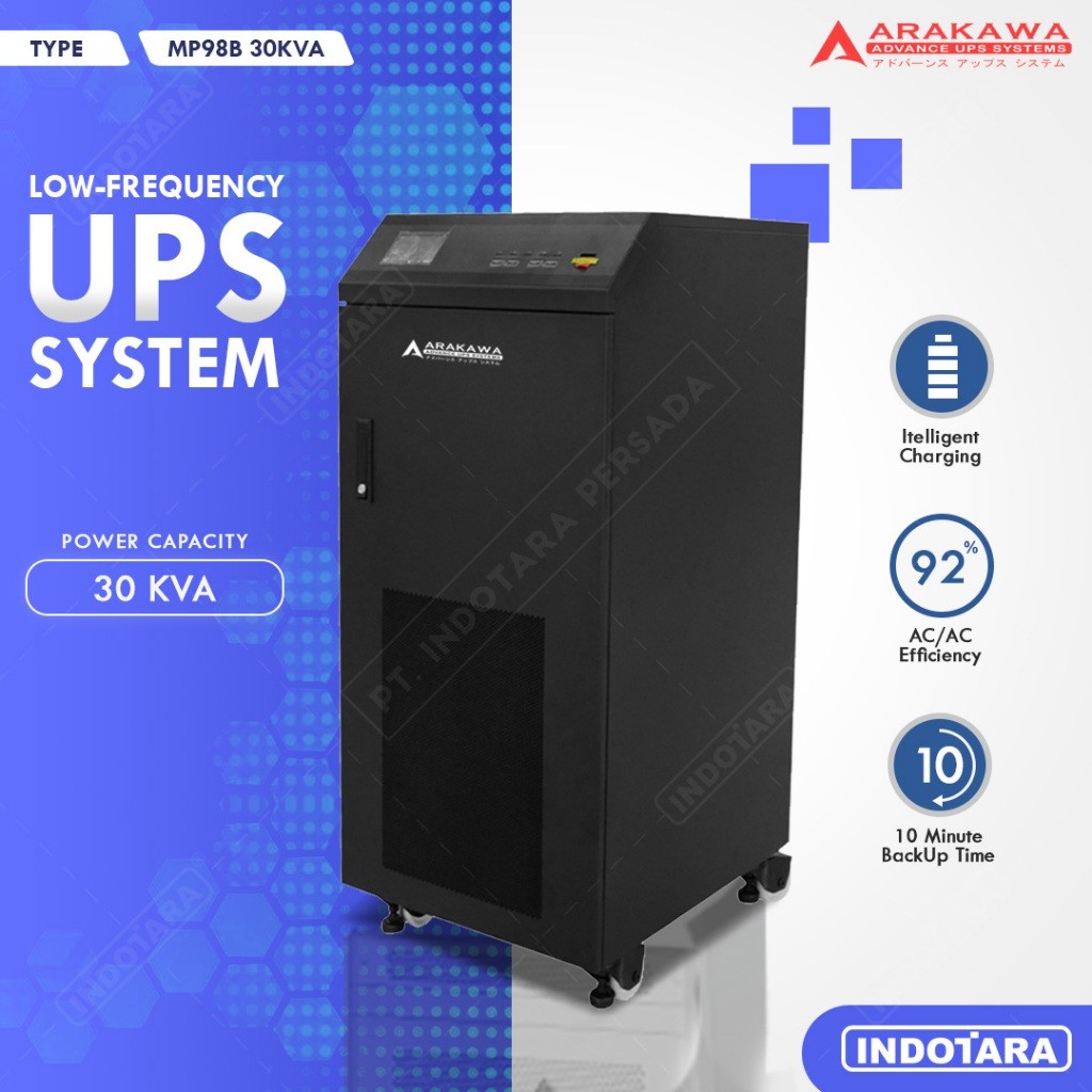 UPS Online 30 KVA / Arakawa Online UPS 3 Phase MP98B - 10 Minute Backup