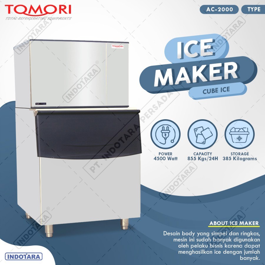 Mesin Pembuat Es Kubus AC2000 TOMORI ICE CUBE