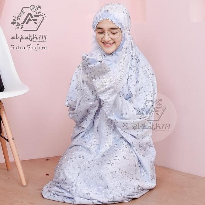 Diskon Mukena Terusan Dewasa Sutra Shafara Kain Lembut Motif Mewah