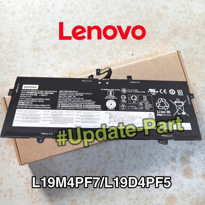 New Baterai Lenovoo Yoga Slim 7I Carbon 13Itl5 Slim 7 13Acn5 L19M4Pf7