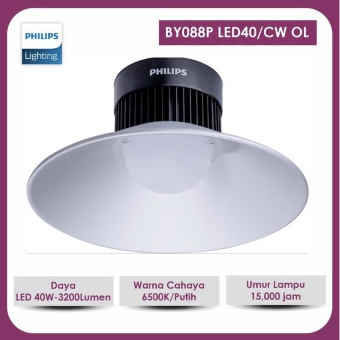 Grosir Lampu Gantung Highbay Led Philips By088P 40W 40 Watt Lampu Led Gudang