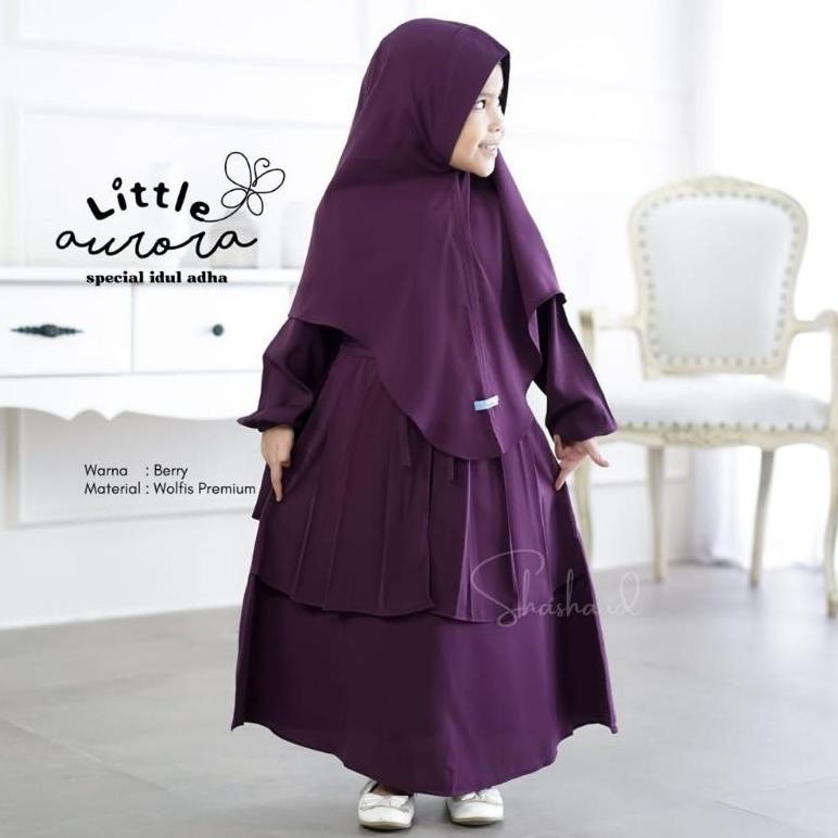HK Aurora kids by shahia syar'i vol 4 | gamis kids set syar'i cadar premium murah |  gamis wolfis Pr