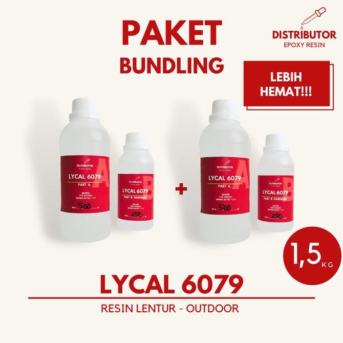 

Promo Paket Bundling - 6079 750 gr x 2 set - Resin Bening Lentur 1,5 kg COD