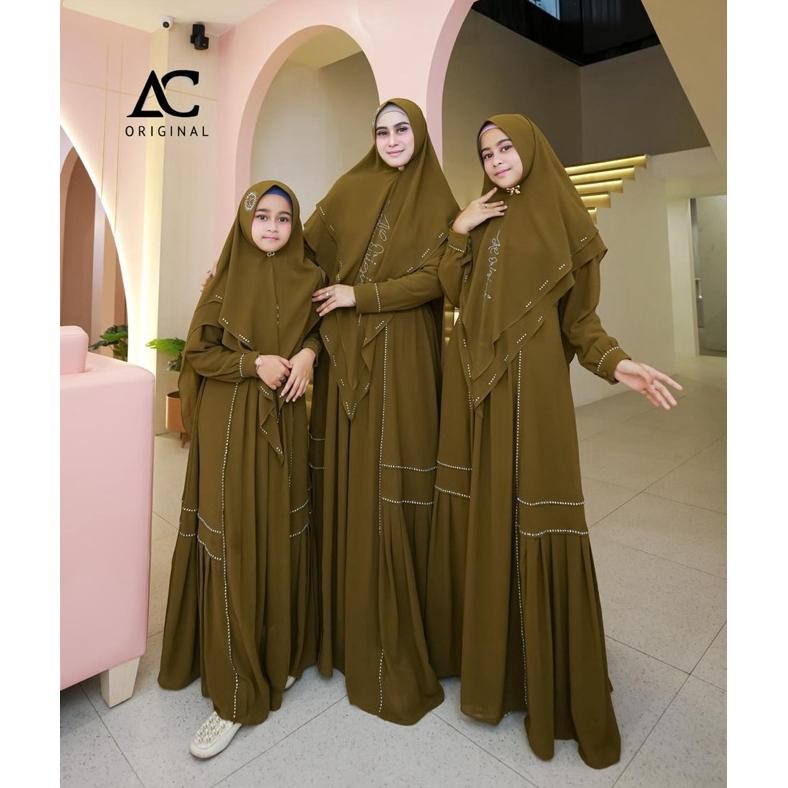 HK gamis couple terbaru | baju Gamis wanita terbaru | gamis Salwa ORI | by AC original | gamis anak 