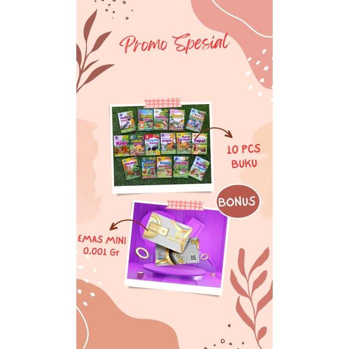 

Paket Promo 10 Pcs Buku Cerita Fabel Serba Jaya+Bonus 2 Pcs Mini Gold