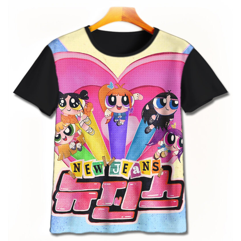 Baju Kaos Anak 3D Kartun New Jeans - The Powerpuff Girls V3 Pakaian Anak Premium  Usia 1-12 Tahun