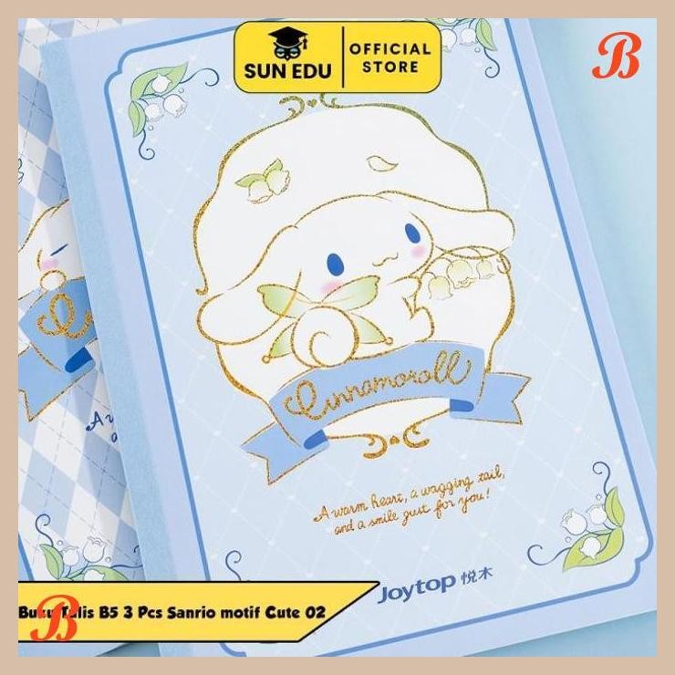 

| KK | 3PCS BUKU CATATAN SEKOLAH B5 SANRIO/ BUKU TULIS NOTEBOOK KUROMI CINAMOROLL MELODY