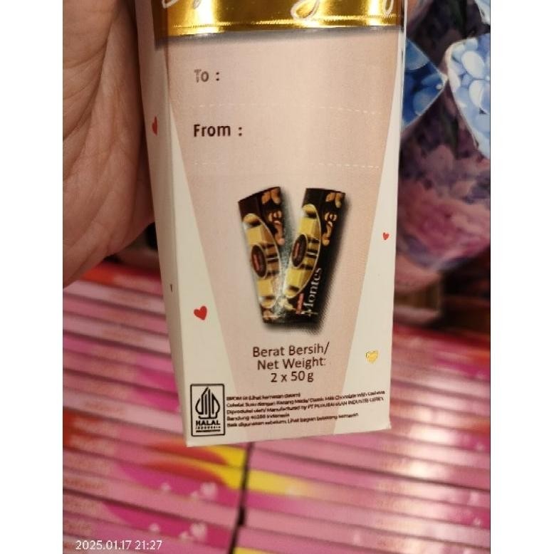 

VIRAL Coklat Valentine SilverQueen Montes 2x50gr Kado MOTIF BUNGA Hampers Gift an-140