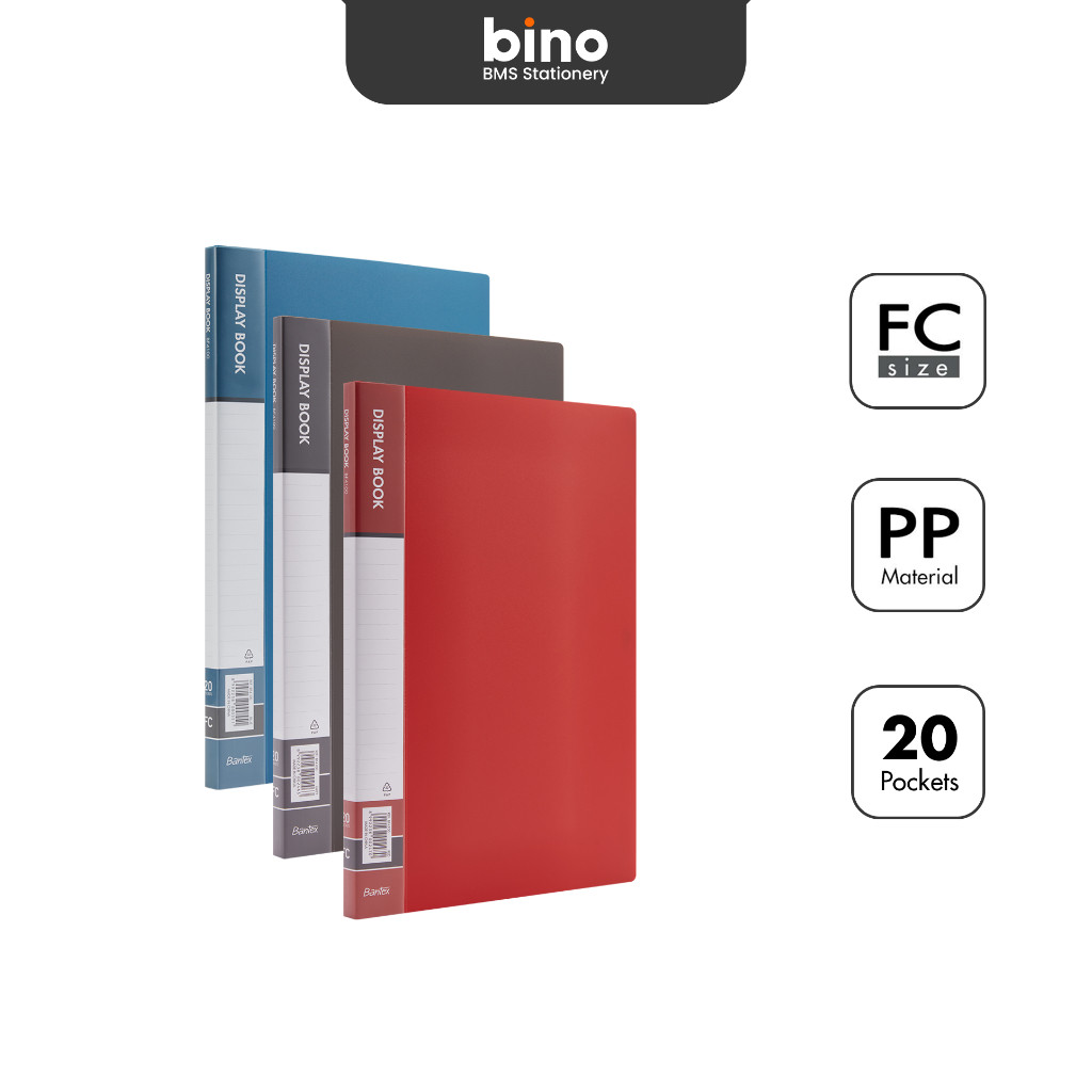 

[BMS Surabaya] Bantex Display Book 20 Pocket / Clear Holder Folio Bahan PP Anti-Static BF4100
