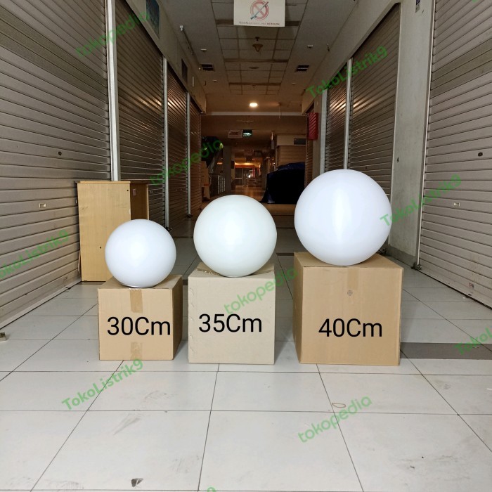 Lampu Taman Bulat Polytheline/Polyethylene/Polytelen Diameter 30cm