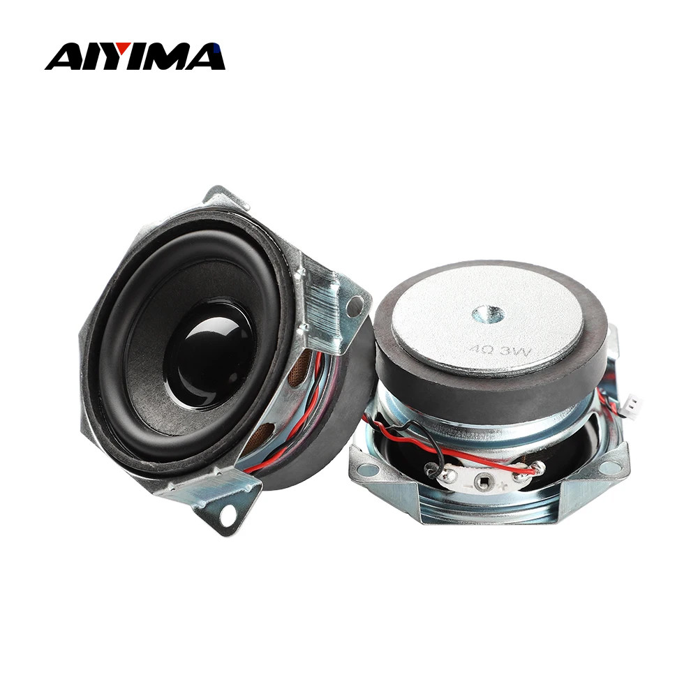 FIDU 2Pcs 2 Inch 52MM Portable Speaker 4 Ohm 3W Full Range Audio Speaker Sound Amplifier Home Theate
