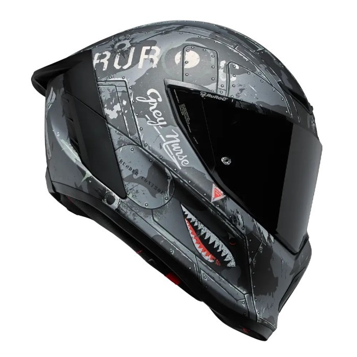 RUROC EOX SQUADRON HELMET. Helm full face sepeda motor