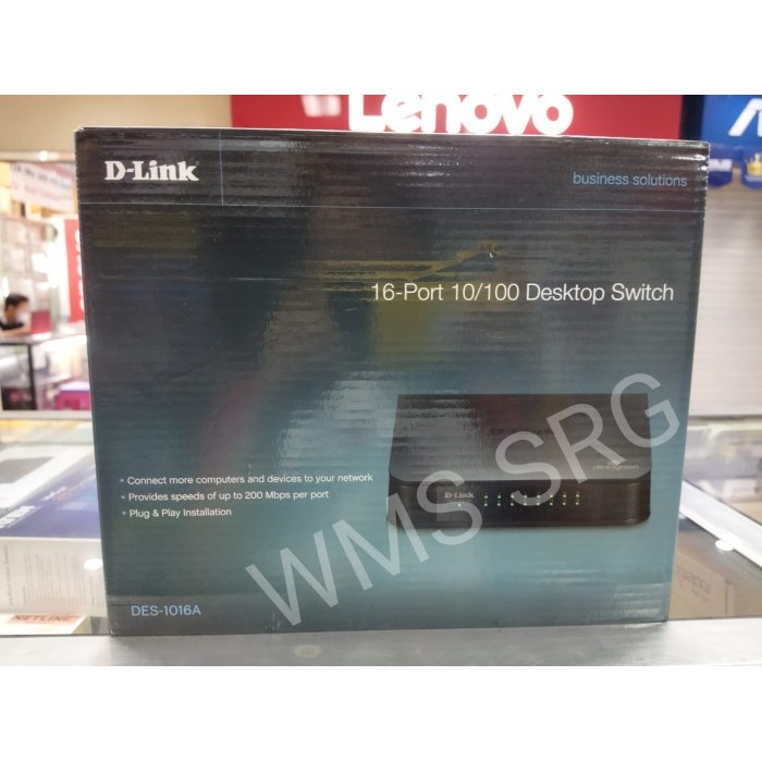 DLINK DES-1016A SWITCH HUB 16 PORT