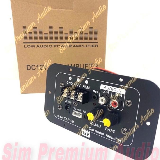 Power Kit Mesin Car09 Mini 12 Volt Basstube Subwoofer Mobil Car09 BARU Terlaris