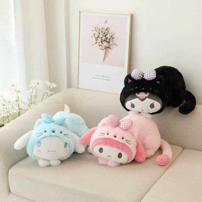 BONEKA TEMPAT TISU MELODY KUROMI CINNAMOROLL KUCING CAT TISSUE SANRIO