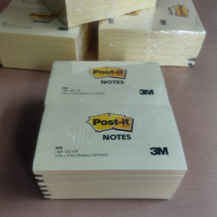 

post-it 3m 655,1pack isi12 (3in5in/76mm127mm) yellow, sticky notes