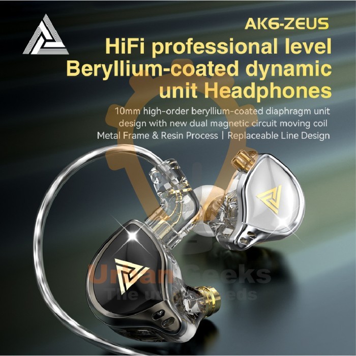 Qkz X Hbb Titanium Coated Diaphragm Driver Hifi Earphones With Mic