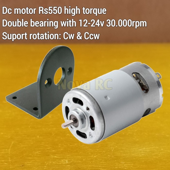 TERBARU - Dc motor high speed torque RS-550 12-24V 30000-50000RPM Rc boat Rc car