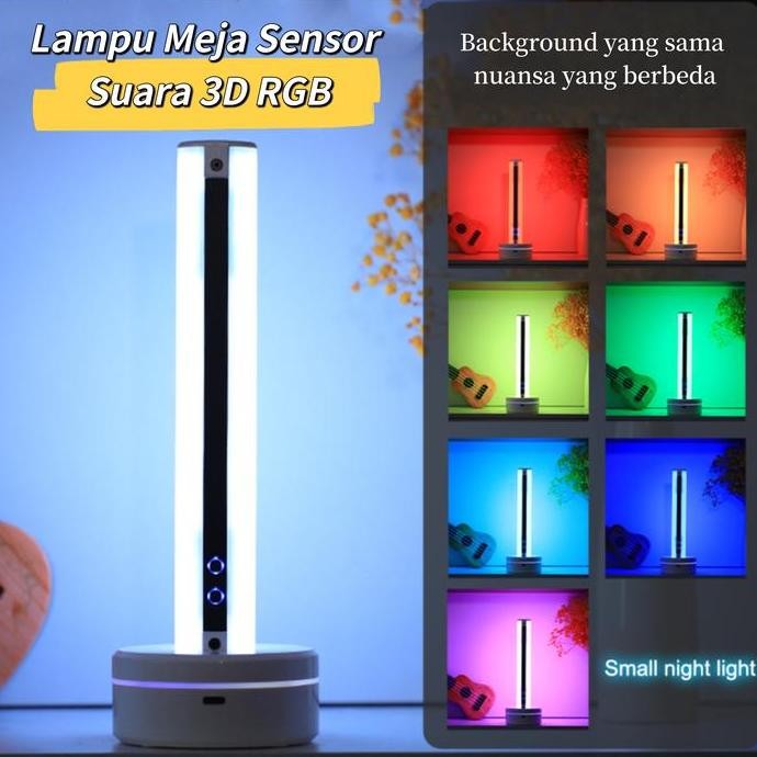 LAMPU SMART 3D RGB MEJA SENSOR SUARA  SOUND  PICKUP LIGHT SYHCD-210 /LAMPU LED RGB BAR STRIP SPECTRU