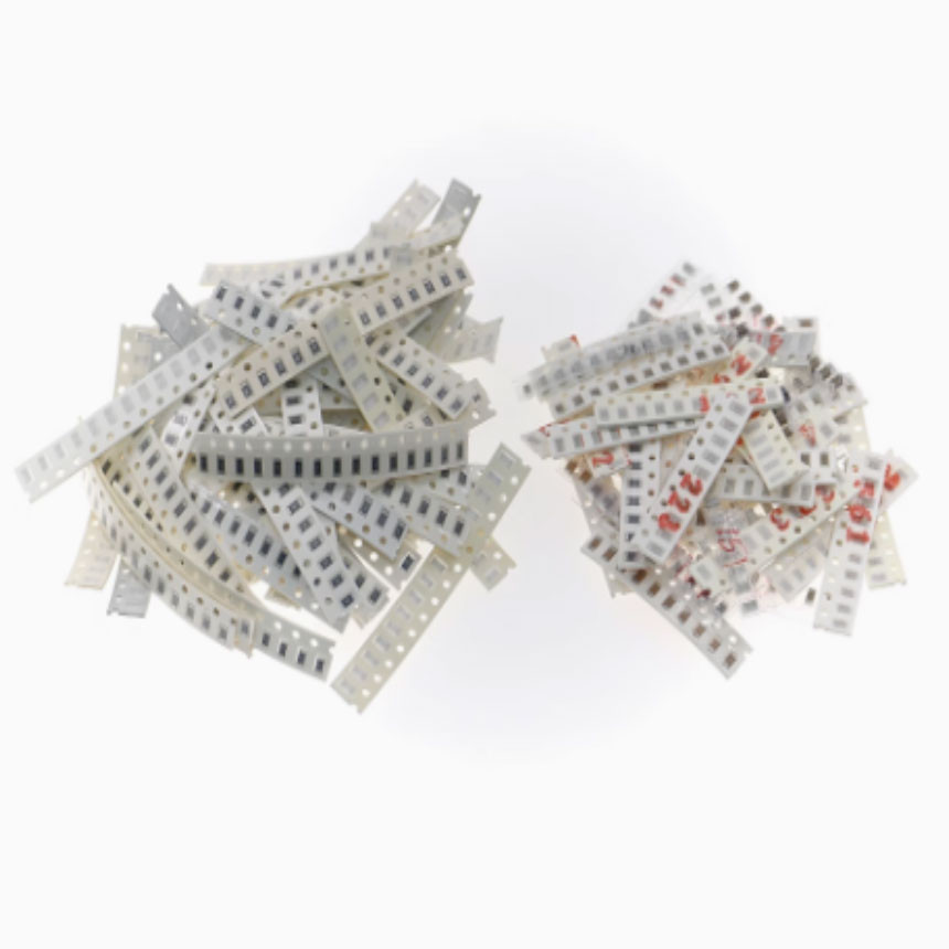 YEMAR 1206 Chip Resistor Pack smd (0Ω-10M) 50 kinds of resistors + (2.2pf-1uf) 40 kinds of chip capa