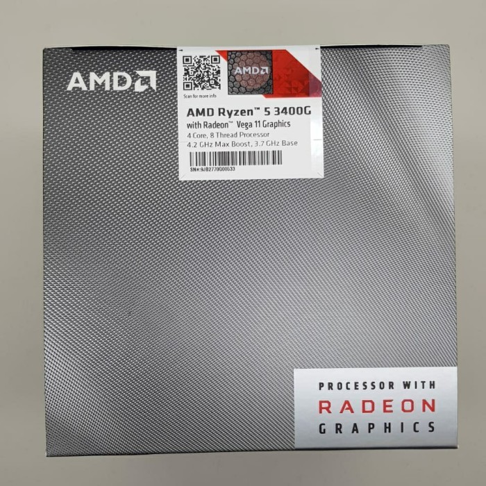 Processor Amd Ryzen 5 3400G 3.7 Ghz Box