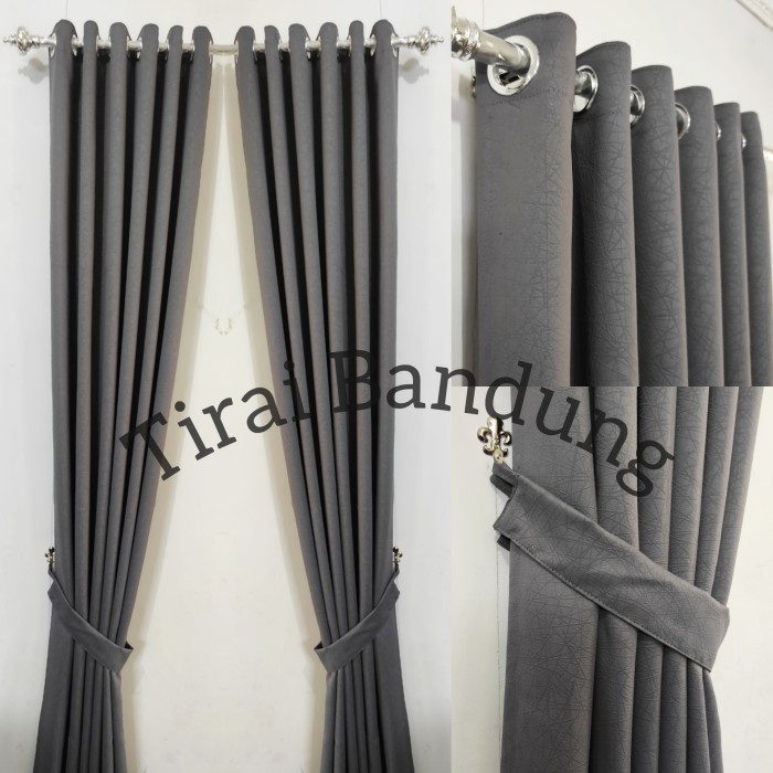 Gorden Blackout Lebar 130cm X Tinggi 250cm, Gorden Polos Tinggi 2,5mtr