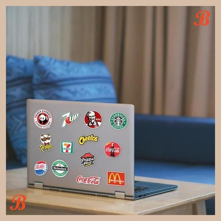 

| HH | STICKER STIKER FOOD LOGO LAPTOP WATERPROOF DIY HP MOTOR HELM MOBIL