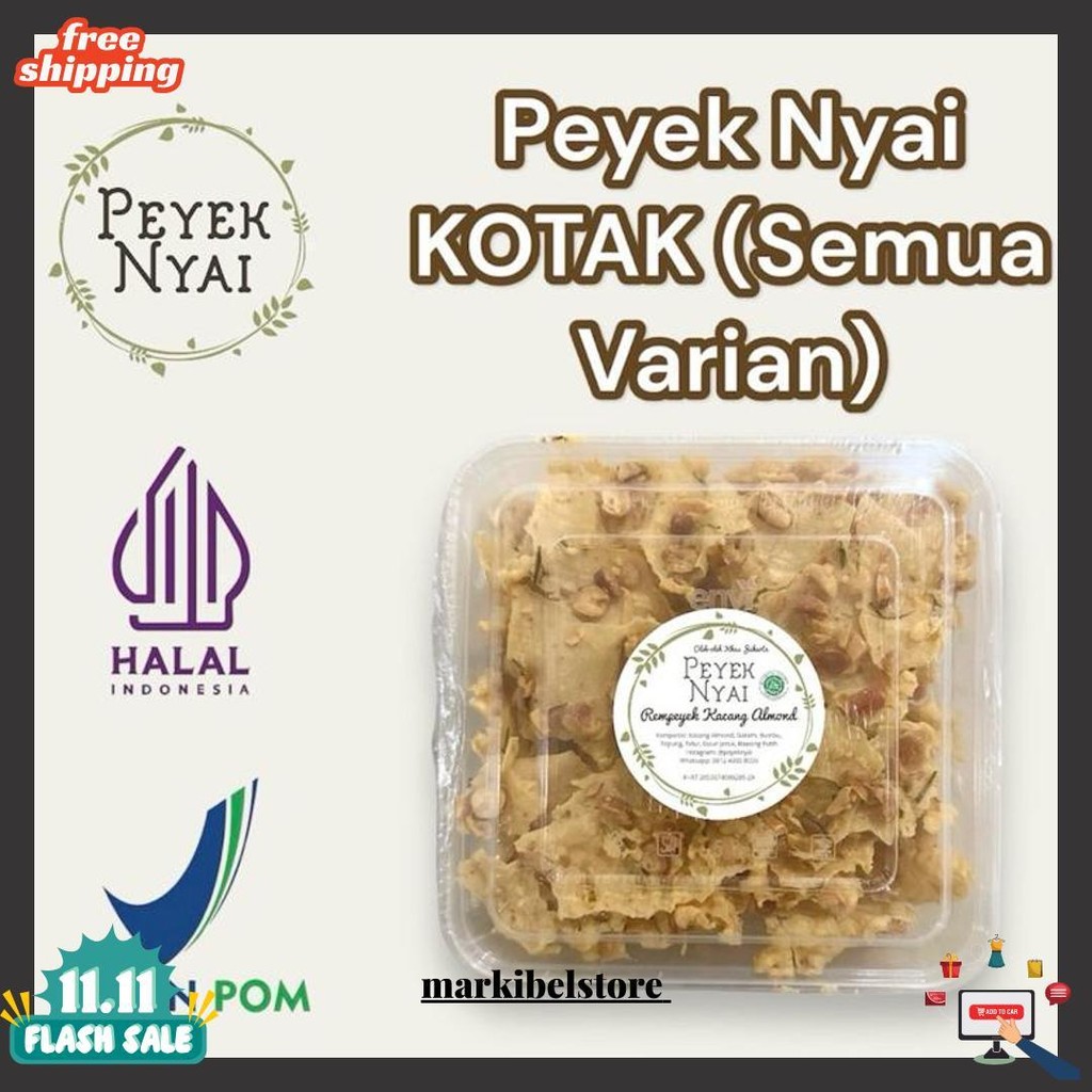 

Peyek Nyai - Semua Varian (Toples 1500 Ml/Toples Kotak) | Peyek Kacang | Peyek Teri Medan | Peyek Udang | Peyek Cabai | Peyek Kacang Hijau | Peyek Kedelai Hitam | Peyek Almond | Peyek Kacang Mede Termurah Banget