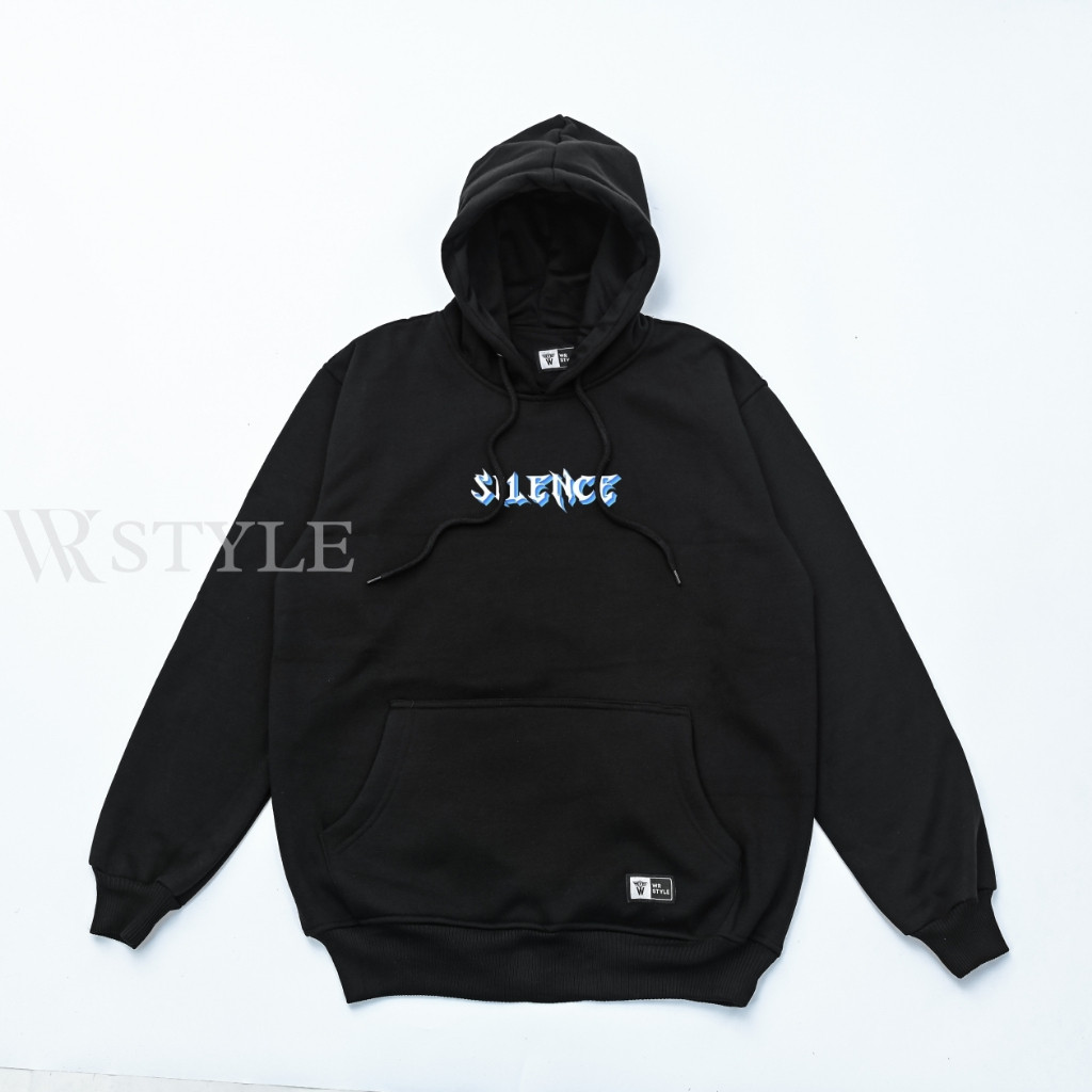 Sweater Hoodie DIstro Keren Warna Hitam Terbaru Brand Wr Style Switer Hodie List Grafity Silence Sui