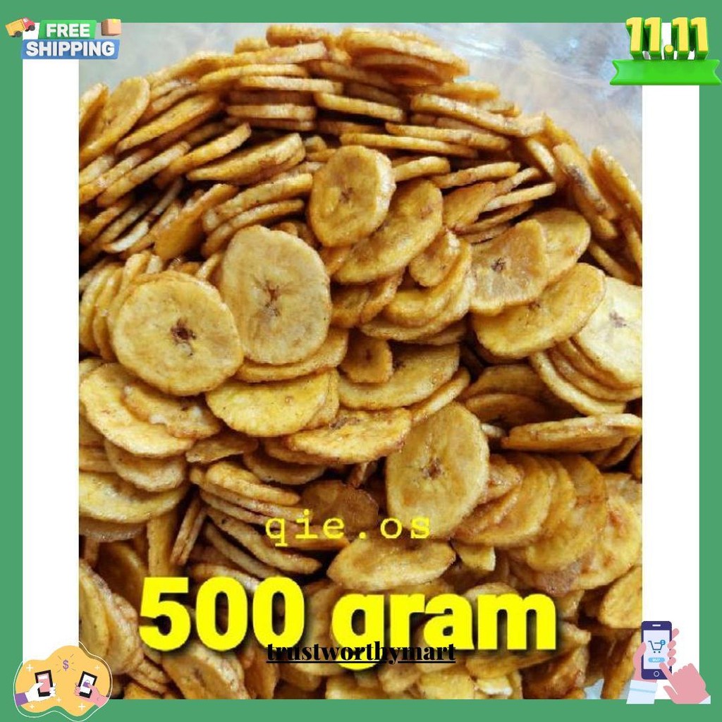 

Kripik Pisang Keripik Pisang Koin Kripik Pisang Manis 500 Gr Bisa Cod