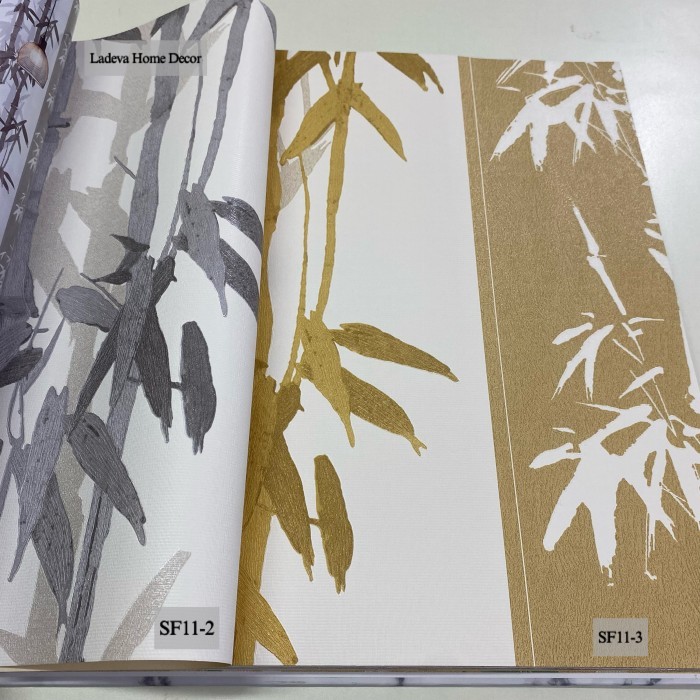Wallpaper Vynil Dinding Premium Motif Bambu Bertekstur Motif Timbul Ruang Tamu Ruang Keluarga