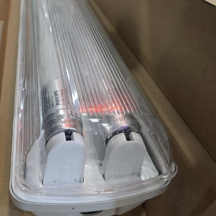 Kap Waterproof Isi 2 Lampu Tl Led 16W Philips / Waterproof 2X16W