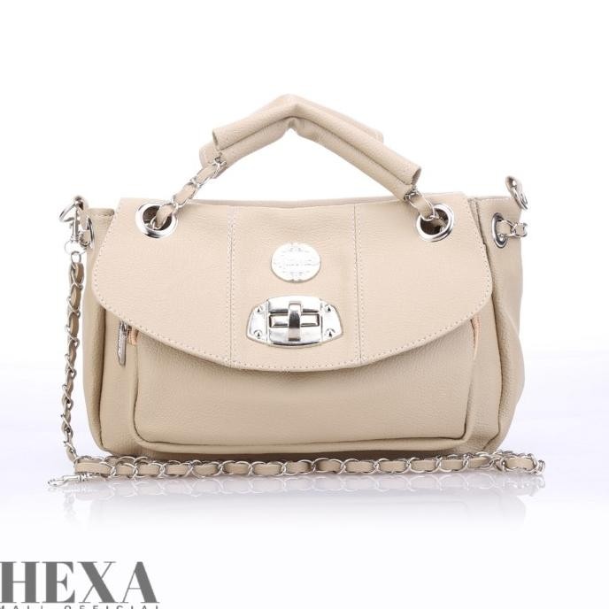 Tas Wanita Selempang Handbag Kecil Pesta Kondangan Original Cream