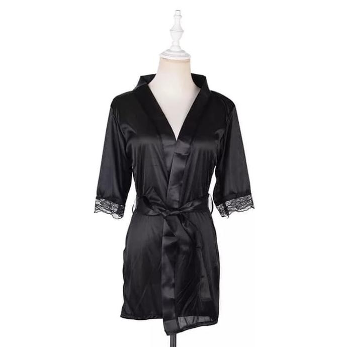 

Kimono Sexy Nightdress Set Bathrobe Piyama Lingerie Baju Tidur A170 Original