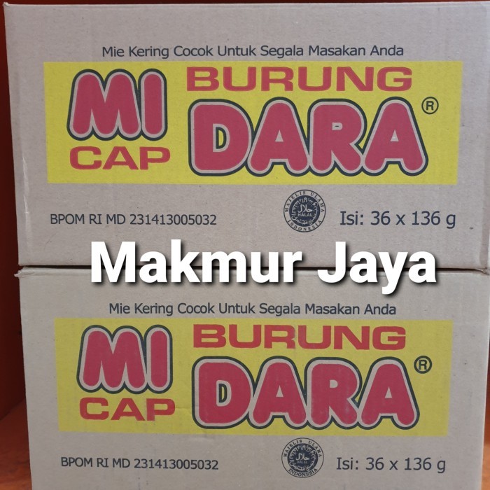 

PROMO MIE / PASTA / MIE BURUNG DARA KERING RENTENG 136Gram (1 Dus Isi 36 Bungkus) NON COD