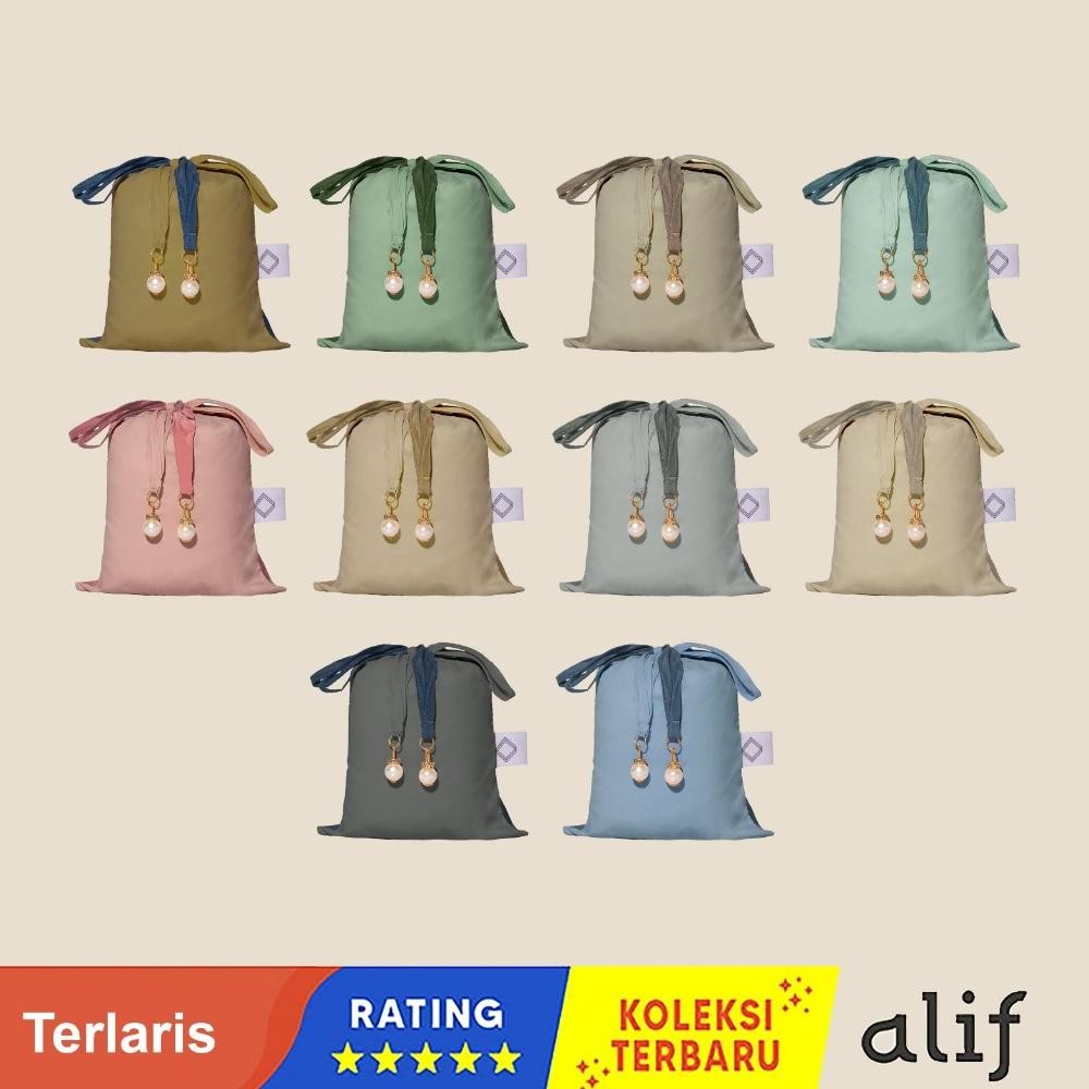 MUKENA TRAVEL MINI ALF BY ALIF MODERN WEAR TWO TONE PARASUT KOREA PREMIUM COLLECTION BERKUALITAS