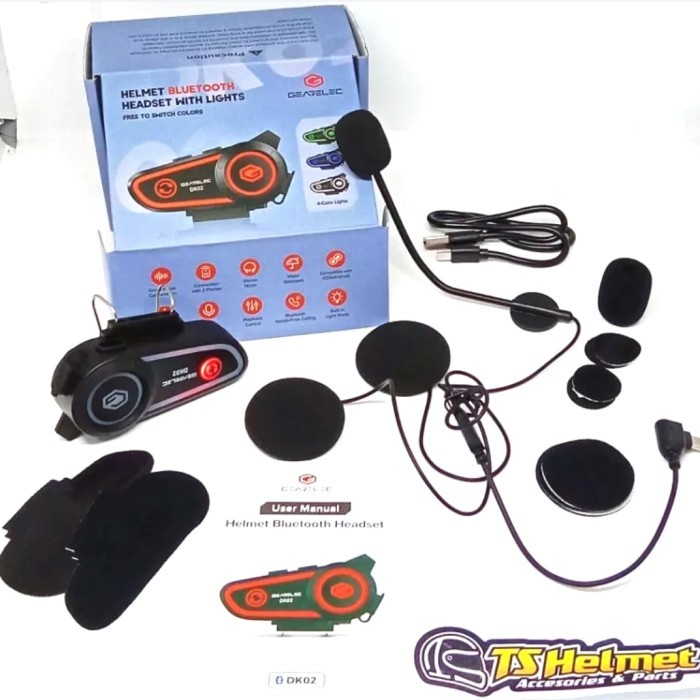 Headset Helm Bluetooth Intercom Gearelec Dk02