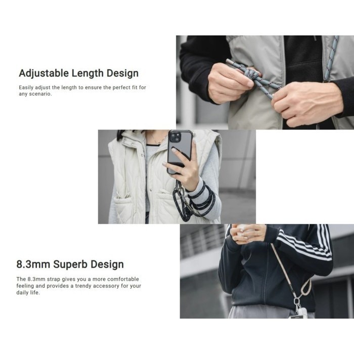 

HOT SALE! Strap MagEasy Rope Strap Card Lanyard Universal Adjustable Length