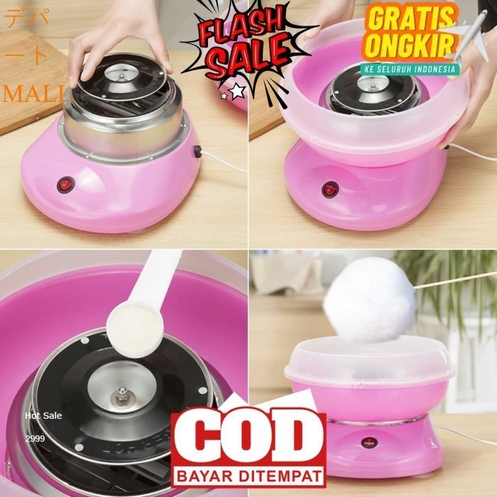 TERLARIS MESIN PEMBUAT GULALI GULA KAPAS PERMEN COTTON CANDY MAKER ALAT FOOD DPT MURAH MURAH