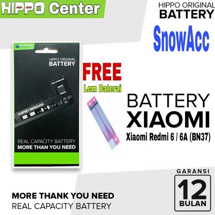 Hippo Baterai XiaoMi Redmi 6 / 6A 2900mah / BN37 Garansi Resmi Hippo Terlaris