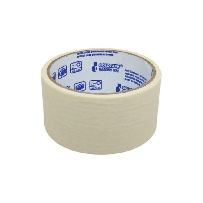

LAKBAN KERTAS GOLDTAPE MASKING TAPE CORE BIRU 1 INCH 24MM, 2 INCH 48MM X 12 YARD - DUS