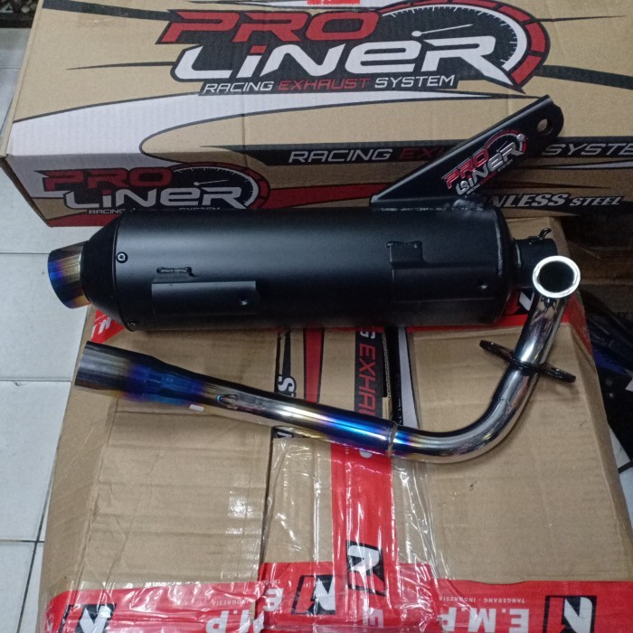 Knalpot standar racing Proliner blue Genio Beat Fi 2020 Scoopy 2021